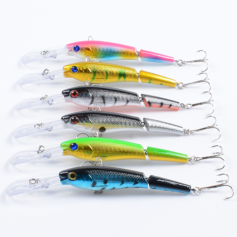 Fishing Lure Swimbait 133mm 13.4g Joint Muti Fish Minnow Sea Fishing Lure BaitStrong Hooks Lures for Sea Fishing Depth0.5m-3m – Swimbait – view 1