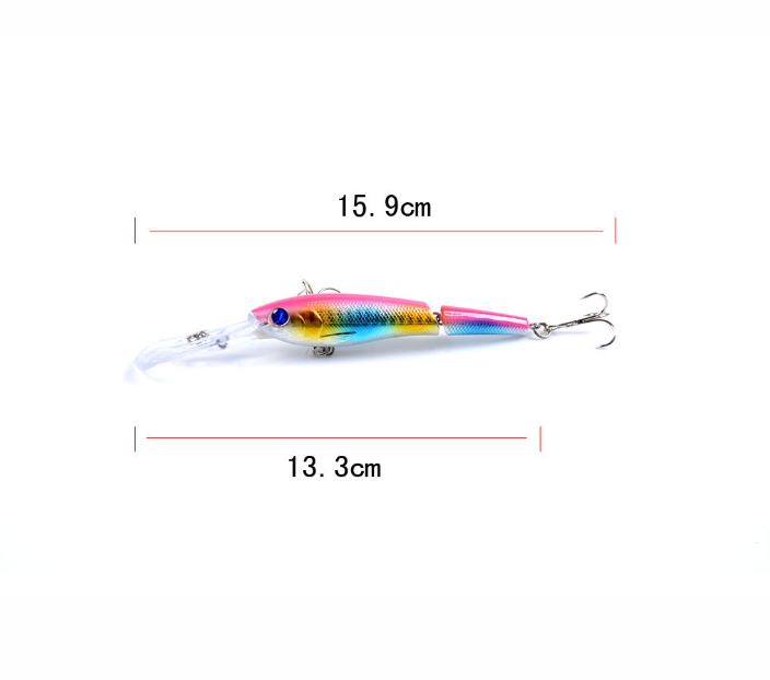 Fishing Lure Swimbait 133mm 13.4g Joint Muti Fish Minnow Sea Fishing Lure BaitStrong Hooks Lures for Sea Fishing Depth0.5m-3m – Swimbait – view 2