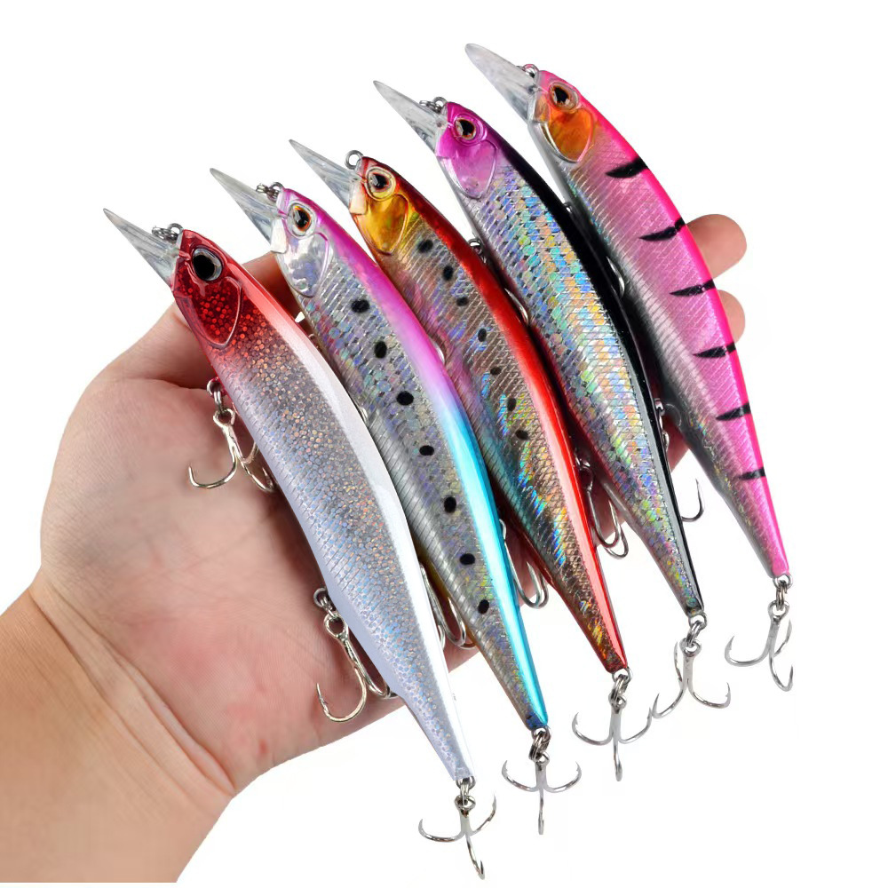 Far-Cast Damino Luya Plastic Bait 13.4cm/17.5g False Bait for Sea Fishing with Orkin Hook Hard Bait Wholesale Fishing Supply – Minnow – view 1