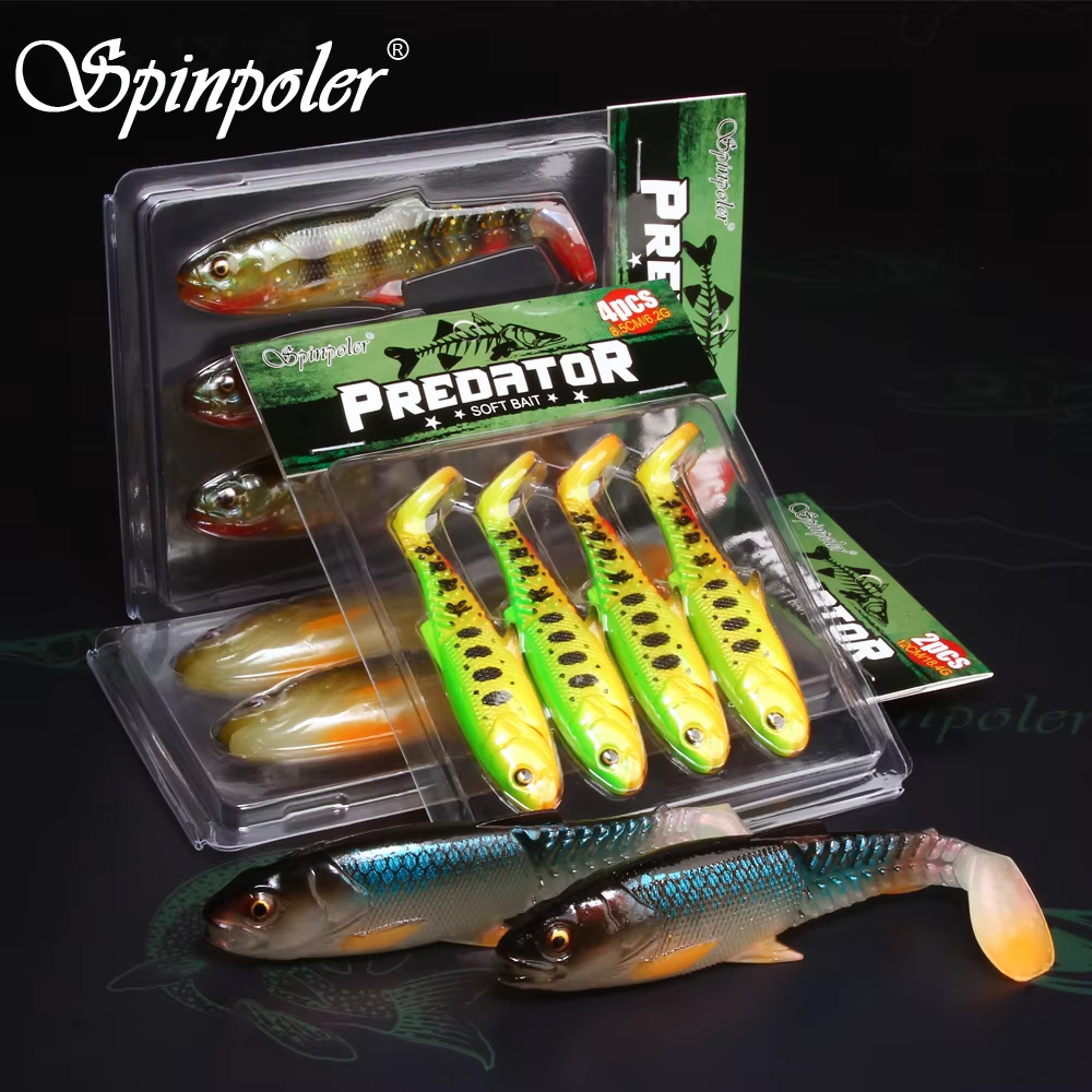 Spinpoler Predator Soft Fishing Lure Cannibal Bait 6.5cm/8.5cm/10cm/12cm Crankbait Artificial Bridge Tail Trout Wobbler Big Shad – Worms & Grubs – view 2