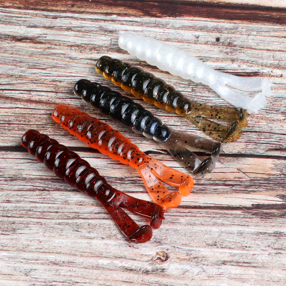 JOHNCOO New Arrival Fishing Lure Double Paddle Tail TPR Material Fishing Lure Shad Lure Swim Soft Bait Artificial Baits – Worms & Grubs – view 5