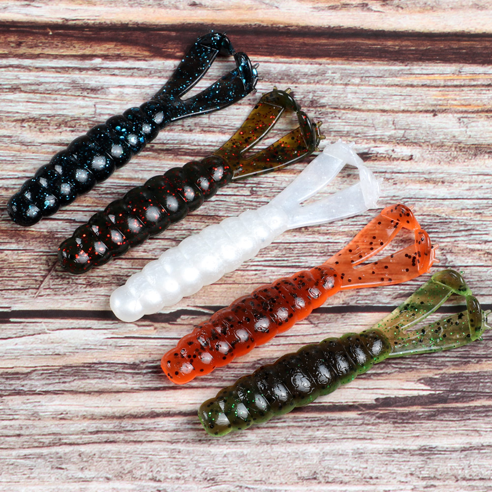 JOHNCOO New Arrival Fishing Lure Double Paddle Tail TPR Material Fishing Lure Shad Lure Swim Soft Bait Artificial Baits – Worms & Grubs – view 4