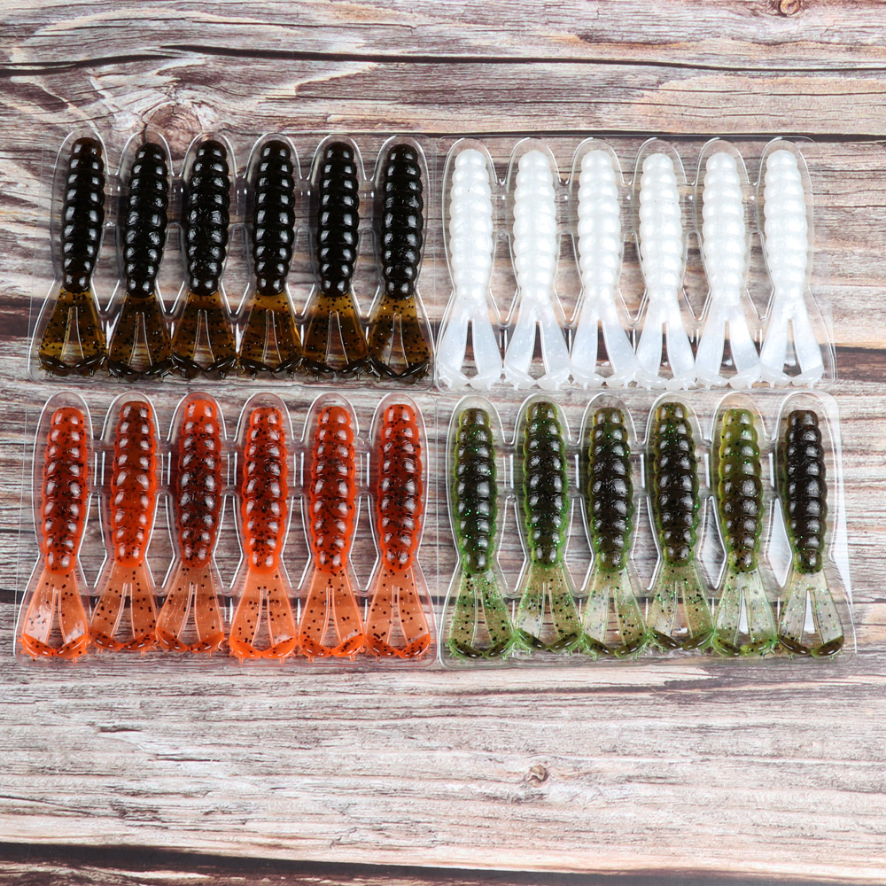 JOHNCOO New Arrival Fishing Lure Double Paddle Tail TPR Material Fishing Lure Shad Lure Swim Soft Bait Artificial Baits – Worms & Grubs – view 3