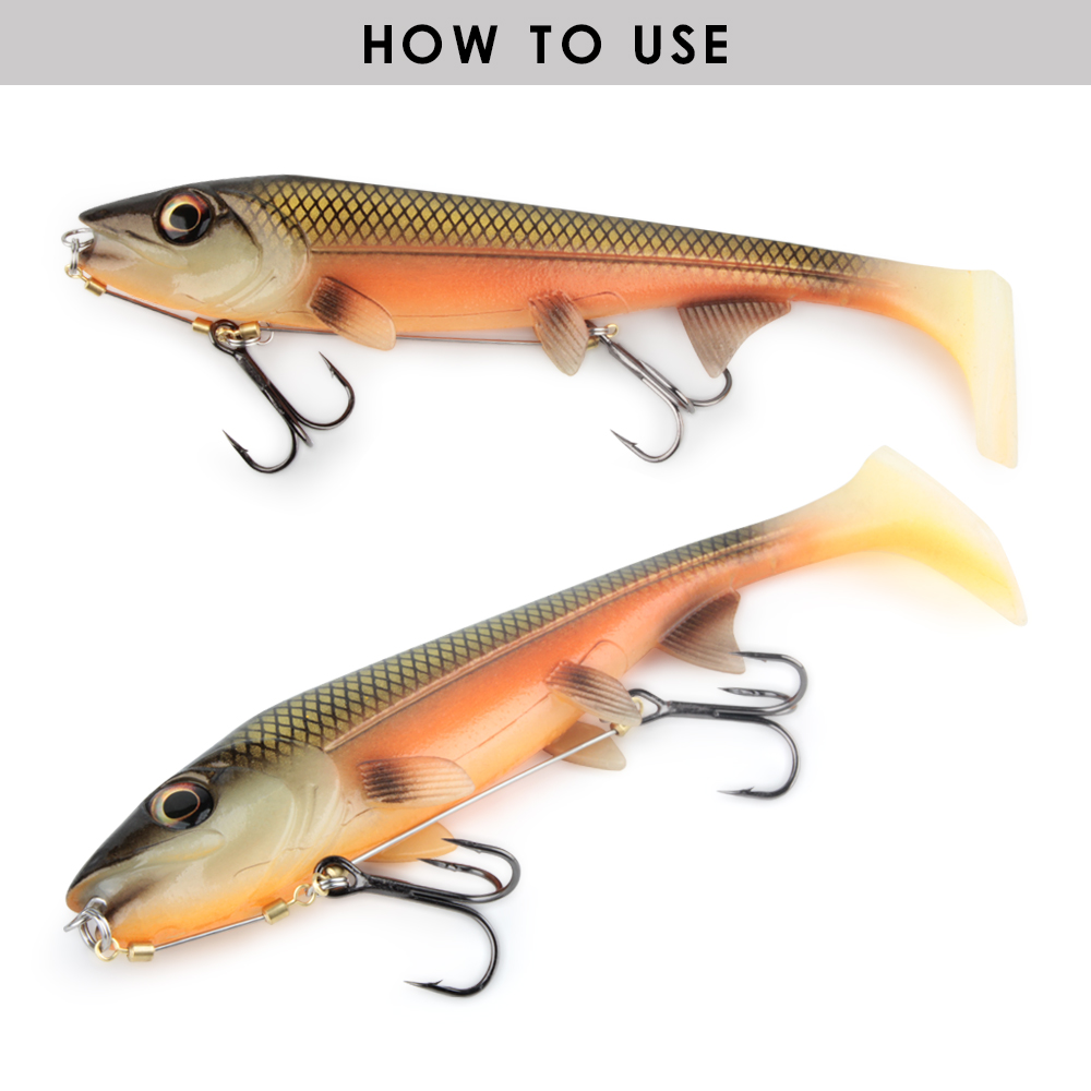 Spinpoler Fishing Lure 14cm/18cm Swimbait Square Tail Soft Shad Artificial Bait Pike Perch Catfish Wobbler Big Game Tackle – Soft Lure – view 5