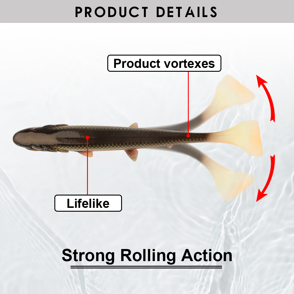Spinpoler Fishing Lure 14cm/18cm Swimbait Square Tail Soft Shad Artificial Bait Pike Perch Catfish Wobbler Big Game Tackle – Soft Lure – view 4