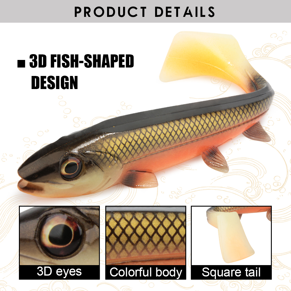 Spinpoler Fishing Lure 14cm/18cm Swimbait Square Tail Soft Shad Artificial Bait Pike Perch Catfish Wobbler Big Game Tackle – Soft Lure – view 3