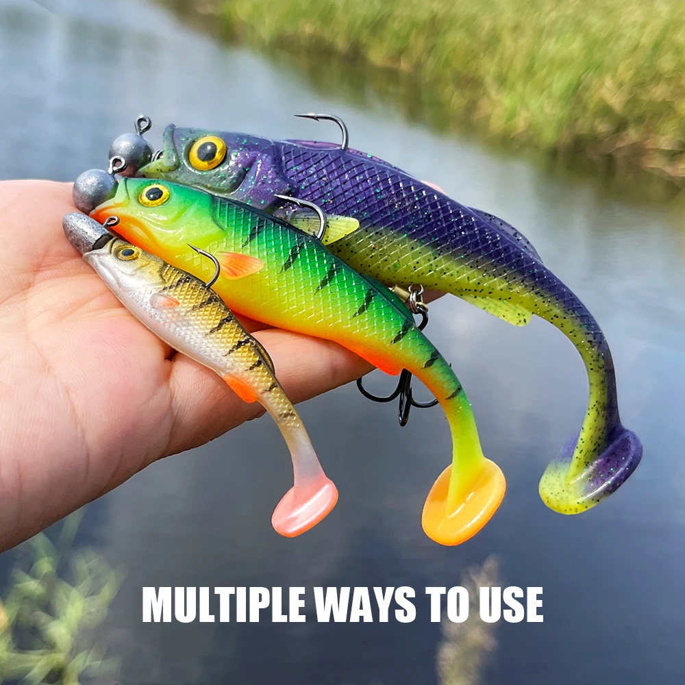 Cheey Spinopler Predator Fishing Lure 7cm-14cm Soft Body T-Tail Swimbait Bass Perch Pike Fishing UV Wobbler Rubber Shad Tackle – Soft Lure – view 3