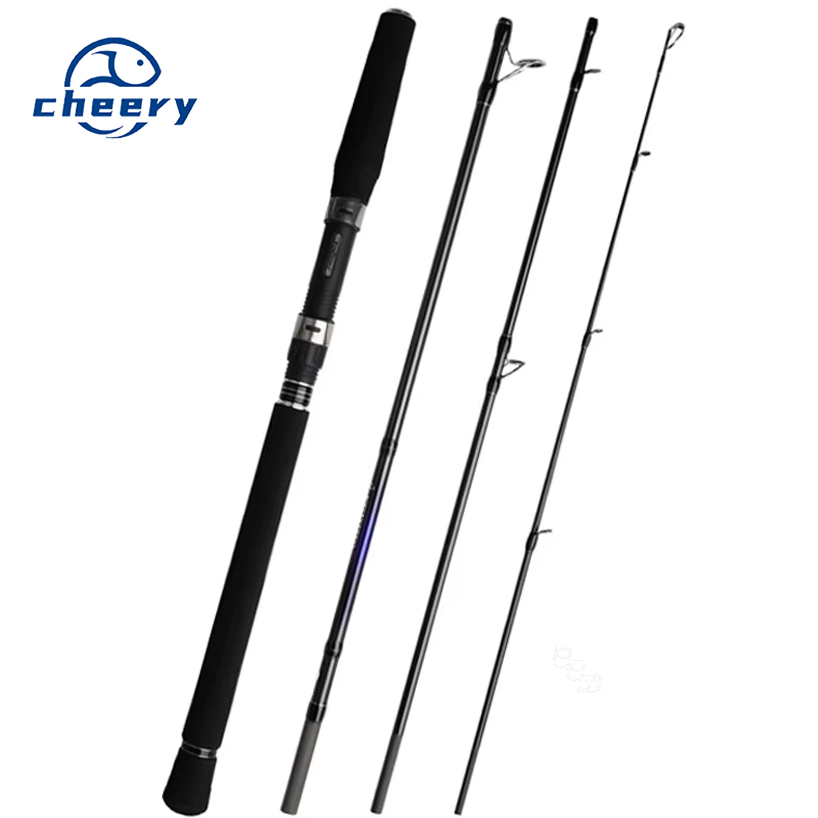 Multi-Section Portable Carbon Fishing Rod Super Hard H-Adjustable Lure Rod Jigging Boat Four-Section Weihai Factory Wholesale – Fishing Rod – view 1