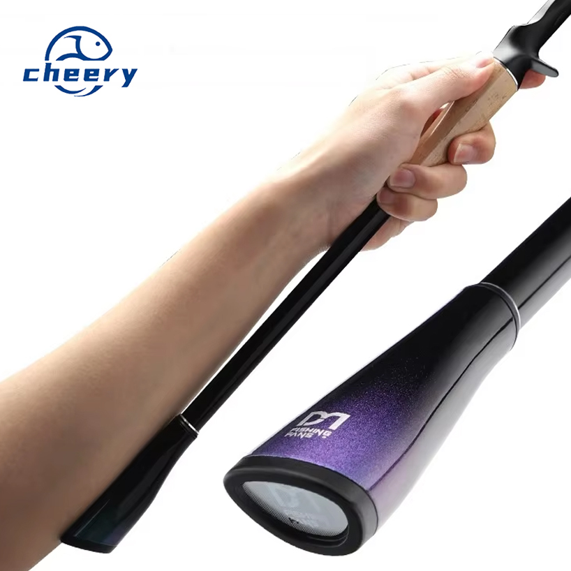 CHEERY Fuji Guide Ring Multi-Section Foldable Carbon Fishing Rod with Long-Range Throw Gun Handle for River Lake Pond &Reservoir – Fishing Rod – view 1