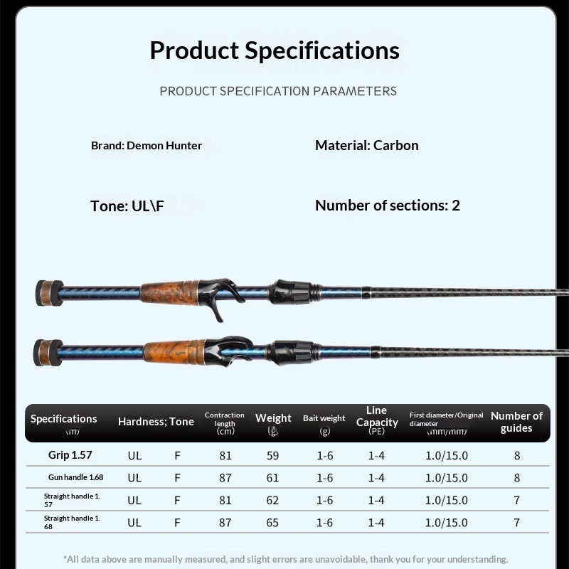 Demon Hunter Black Leopard Second Generation Micro for Ma Kou Stream Asian Rod White Strip Coil Big Cone Quick High Carbon – Fishing Rod – view 4