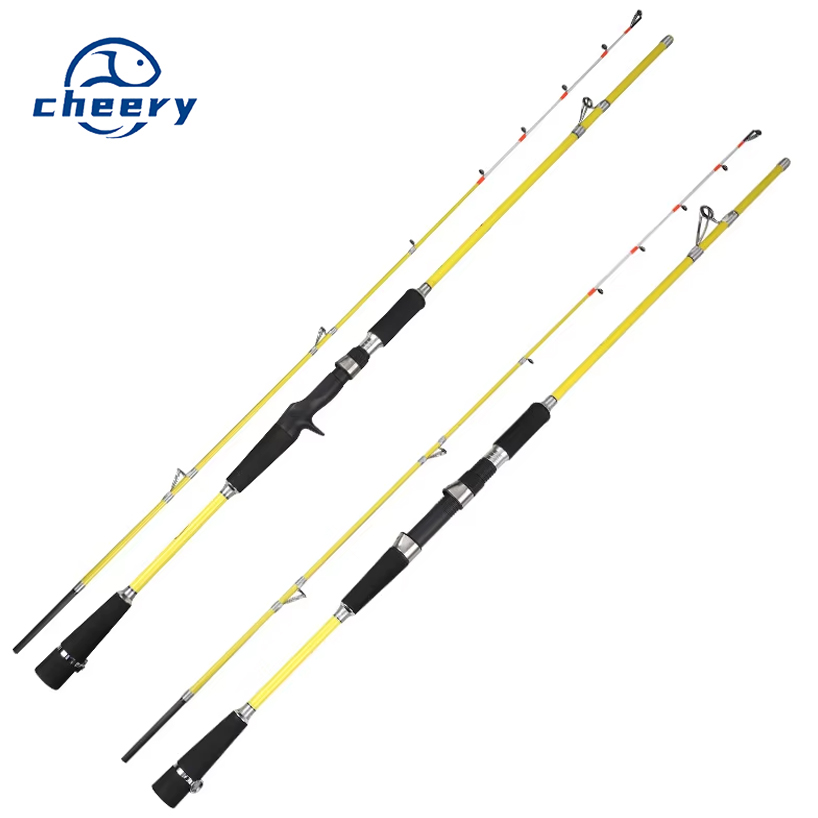 CHEERY Carbon 2-Piece Ginkgo Boat Fishing Rod Fuji Guides for Yellow Gout Octopus Squid Perch Offshore Use No.40 – Fishing Rod – view 1
