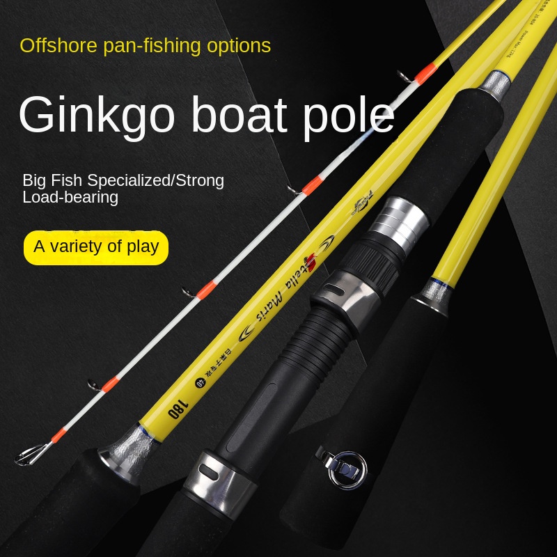 CHEERY Carbon 2-Piece Ginkgo Boat Fishing Rod Fuji Guides for Yellow Gout Octopus Squid Perch Offshore Use No.40 – Fishing Rod – view 5