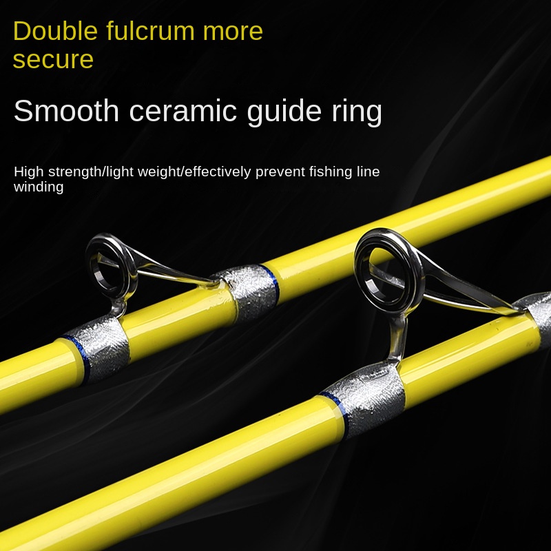CHEERY Carbon 2-Piece Ginkgo Boat Fishing Rod Fuji Guides for Yellow Gout Octopus Squid Perch Offshore Use No.40 – Fishing Rod – view 2