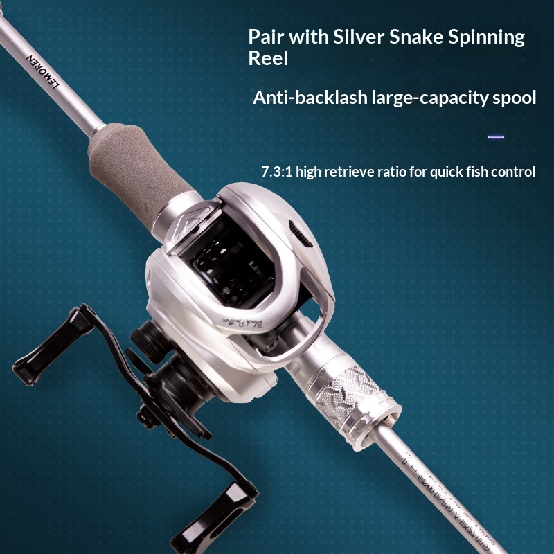 CHEERY Devil Hunter Silver Snake L Hardness Carbon Luya Bass Fishing Rod-Lure Fishing 1.8m-2.1m Sizes 2-Piece – Fishing Rod – view 5
