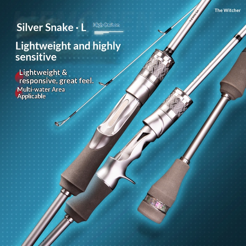 CHEERY Devil Hunter Silver Snake L Hardness Carbon Luya Bass Fishing Rod-Lure Fishing 1.8m-2.1m Sizes 2-Piece – Fishing Rod – view 2