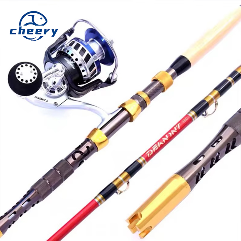 CHEERY Deep Sea Boat Fishing Rod Stainless Steel Iron Plate Towing Anchor Spinning Wheel Set for Saltwater Fish – Fishing Rod – view 1