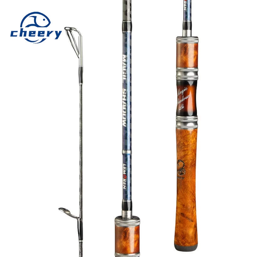 CHEERY Magic Hunter Carbon Road Fishing Rod L Action Quick Adjustment Large Guide Ring Solid Wood Straight Handle Lightweight – Fishing Rod – view 1