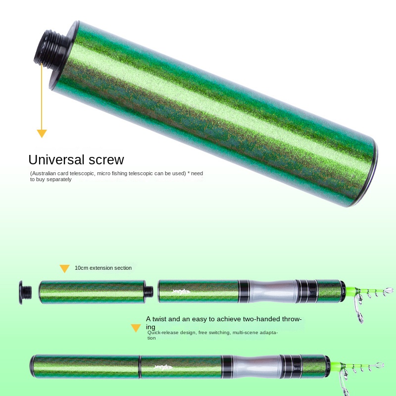 Fishing Fan Ultra Short Mini Telescopic Carbon Road Rod Portable Micro Quick Shark Horse Mouth Rod Set Fishing Tackle – Fishing Rod – view 5