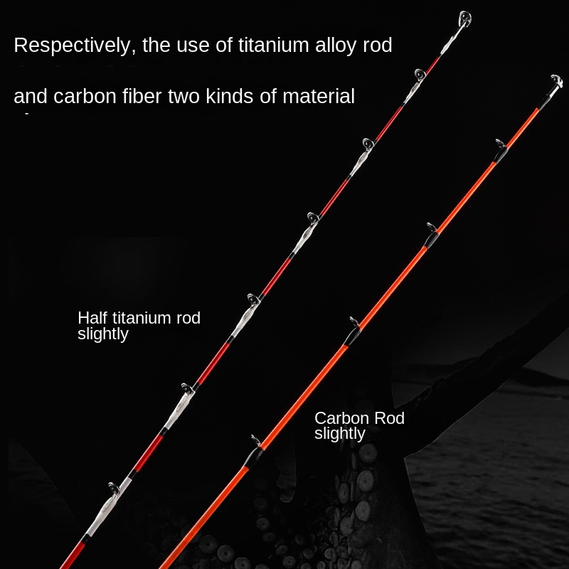 CHEERY Fishing Yuan Carbon Squid Rod Titanium Alloy Soft Tune 1.75m 2-Piece Boat Sea Fishing Rod – Fishing Rod – view 3
