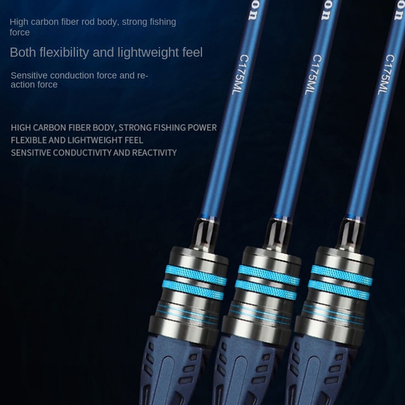CHEERY Fishing Yuan Carbon Squid Rod Titanium Alloy Soft Tune 1.75m 2-Piece Boat Sea Fishing Rod – Fishing Rod – view 4