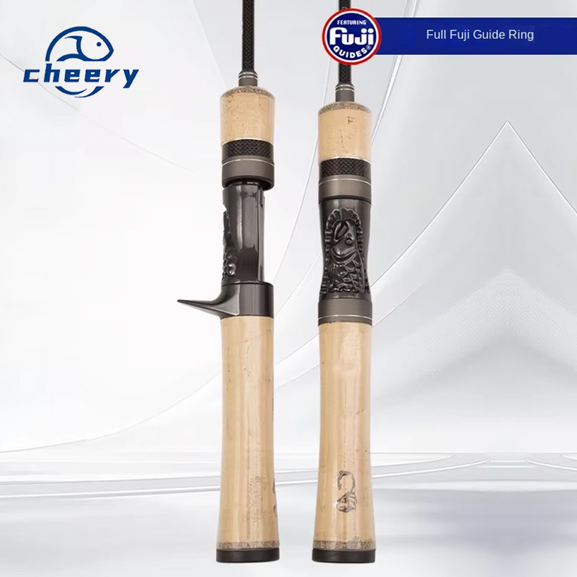 CHEERY Demon Hunter Magic Shadow Upgrade Full Fuji Guide Ring O Cork Carbon Micro Horse Mouth Fishing Rod Road Asian Set – Fishing Rod – view 1