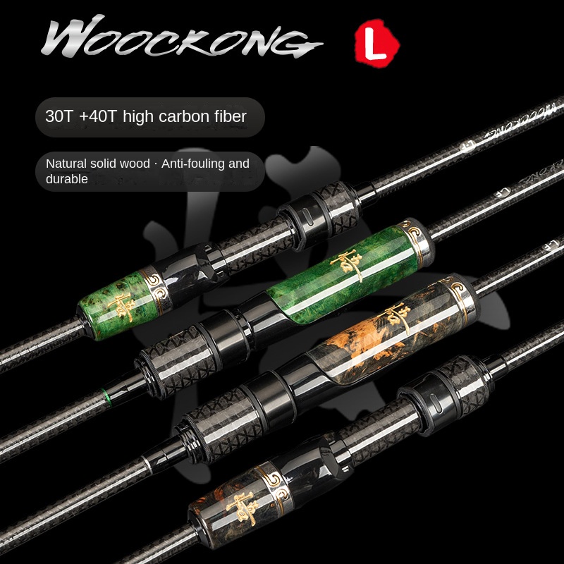 Demon Hunter New Wukong Carbon Micro L Hardness Single Rod Stream Fishing Rod Straight Gun Handles Luya Far Throat Design – Fishing Rod – view 2