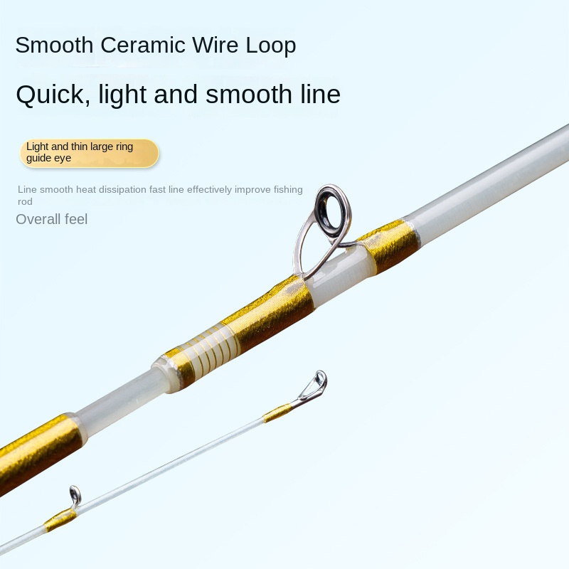 CHEERY Magic Shadow Five Generation Micro Horse Mouth White Fishing Rod Fuji Glass Fiber Stream Road Asian Rod 1.5m 0.5kg – Fishing Rod – view 4