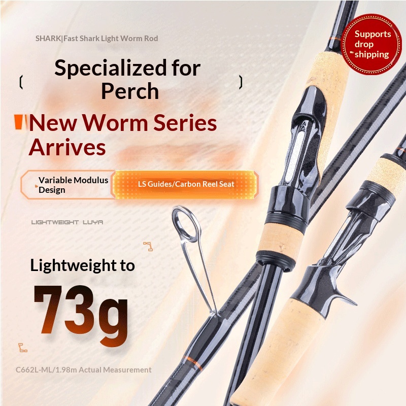 Fishing Rod Carbon 2-Piece Ultra-fast Action 2.04m Black Pit Bass Remote Gun Straight Handle Variable Tuning Fans Siniperca – Fishing Rod – view 2