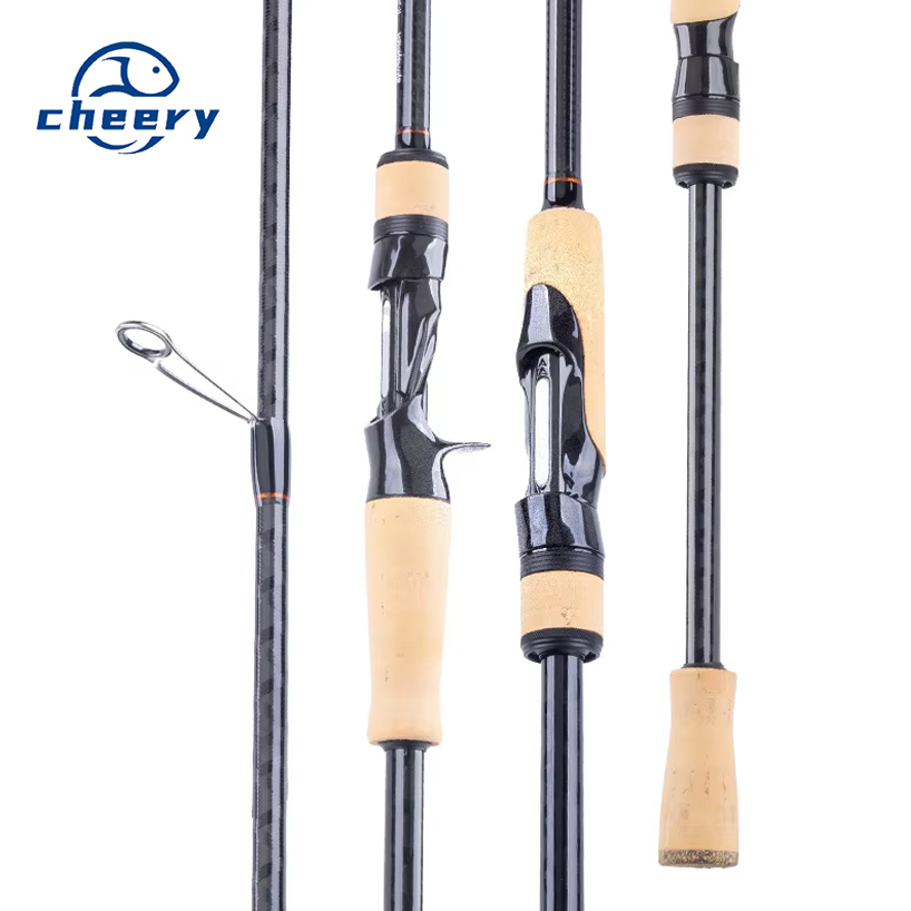Fishing Rod Carbon 2-Piece Ultra-fast Action 2.04m Black Pit Bass Remote Gun Straight Handle Variable Tuning Fans Siniperca – Fishing Rod – view 1