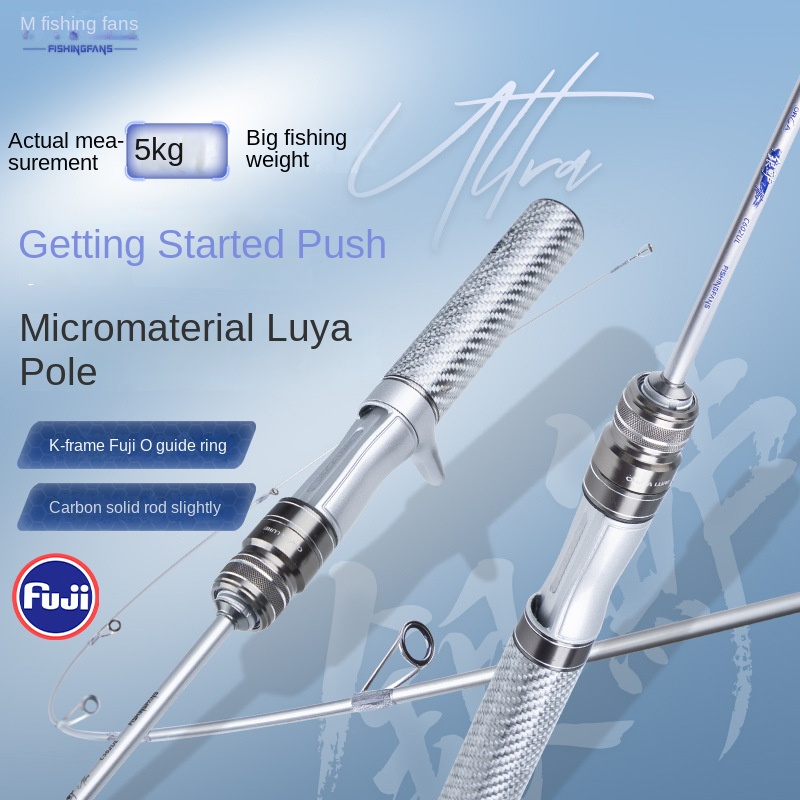 CHEERY Fishing Fans Silver Bass Fuji O Ring Micro Rod Set for Fast White Horse Mouth Rod Ejection Stream Fishing Rod Set Carbon – Fishing Rod – view 2
