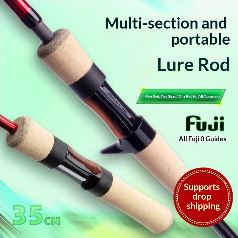 Fishing Fans New Multi-section Portable Carbon 5/6 Section Travel Fishing Rod Ultra Short 35cm Collapsed Length River Use Novice – Fishing Rod – view 5