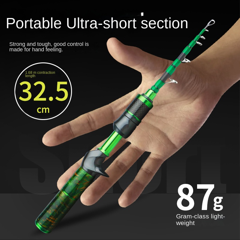 Magic Hunter Flower Bird Fish Telescopic Horse Mouth Rod Natural Solid Wood Handle Luya Fishing Rod Micro-object White Strip – Fishing Rod – view 5