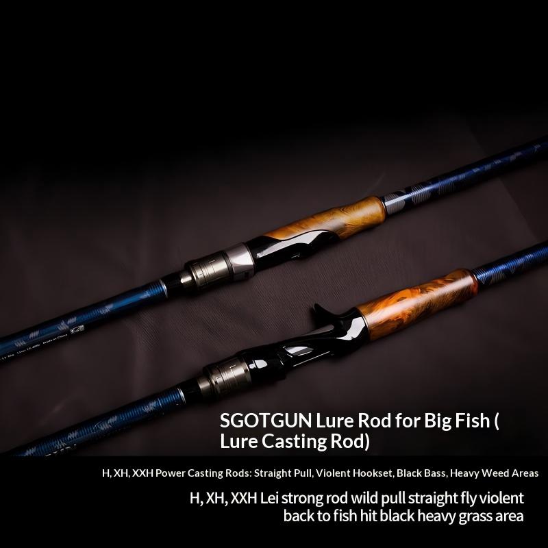 Cheery Devil Hunter Lei Qiang Second Generation Solid Wood Carbon Luya Fishing Rod XXH Black Fish Lure Fishing Drop Wheel Set – Fishing Rod – view 4