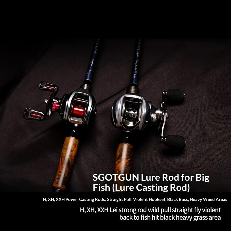 Cheery Devil Hunter Lei Qiang Second Generation Solid Wood Carbon Luya Fishing Rod XXH Black Fish Lure Fishing Drop Wheel Set – Fishing Rod – view 5