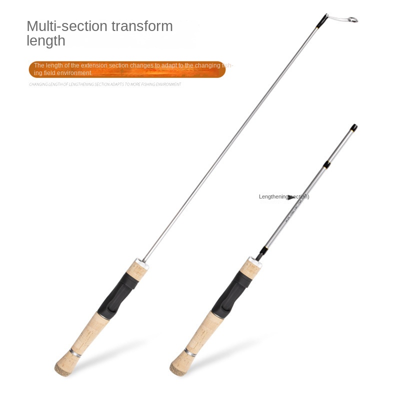 Portable Version Micro-object Soft Adjustment for Adjustable Carbon Horse Mouth Pole Road Sub-pole Set 4-section 55cm Fishing – Fishing Rod – view 5