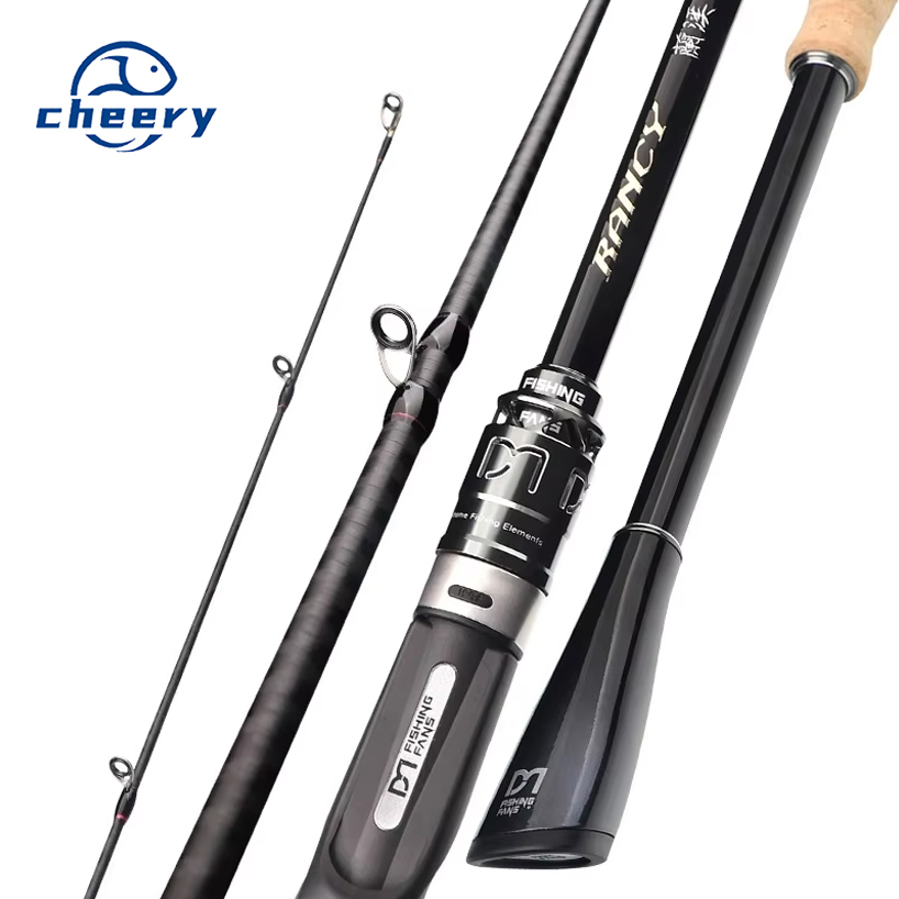 CHEERY Fuji O SIC Guide Ring Carbon Fishing Rod for Perch & Mandarin Fish Straight Handle Far-cast River Use Wholesale – Fishing Rod – view 1