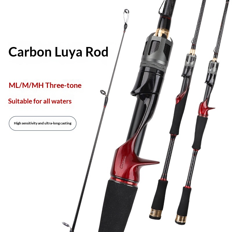 Carbon Luya Rod M/ML/MH Gun Straight Ultra Light Remote Sea Fishing Rod Coil Hit Heiweihai Factory Lure Fishing – Fishing Rod – view 2