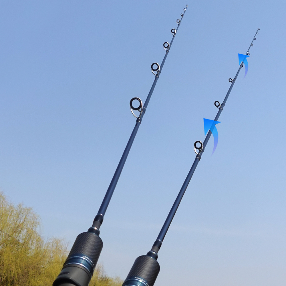 Slow Roll Offshore Boat Fishing Fuji OSIC Top Ring Iron Rod 1.93m Semi-Solid Carbon Super Hard Tone One and a Half Sections – Fishing Rod – view 4