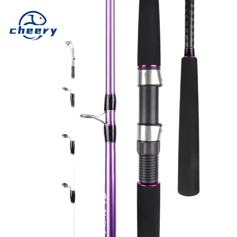 Boat Fishing Rod 1.8 Meters Solid Carbon Rod Straight Handle Slightly Super Hard Lightweight for Marine Boat Sea Fishing Rod – Fishing Rod – view 1
