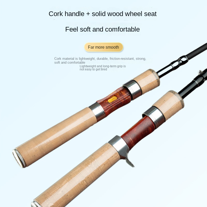 Cheery Telescopic for Micro Horse Mouth Rod Carbon Soft Wood Handle 0.6kg Portable Luya White Strip Stream Fishing Rod – Fishing Rod – view 5