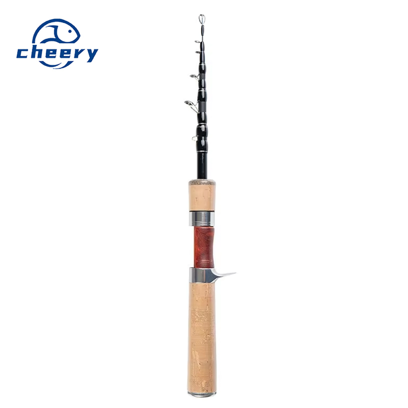 Cheery Telescopic for Micro Horse Mouth Rod Carbon Soft Wood Handle 0.6kg Portable Luya White Strip Stream Fishing Rod – Fishing Rod – view 1