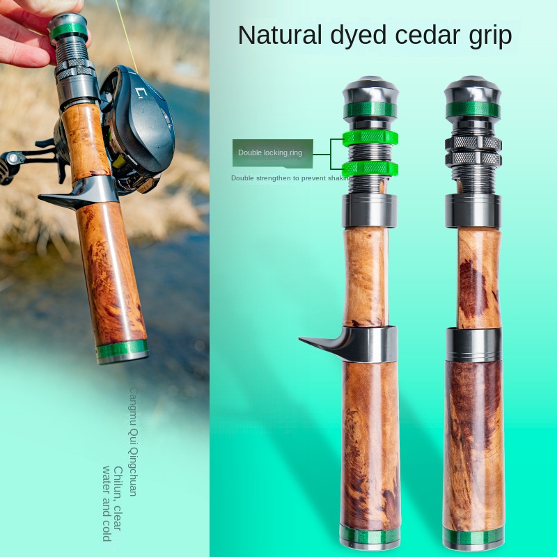 Natural Paulownia Wood Carbon Fishing Rod Set 3-Section Soft Tune with LS Guides 1.44m/1.65m Sizes Stream Use – Fishing Rod – view 3