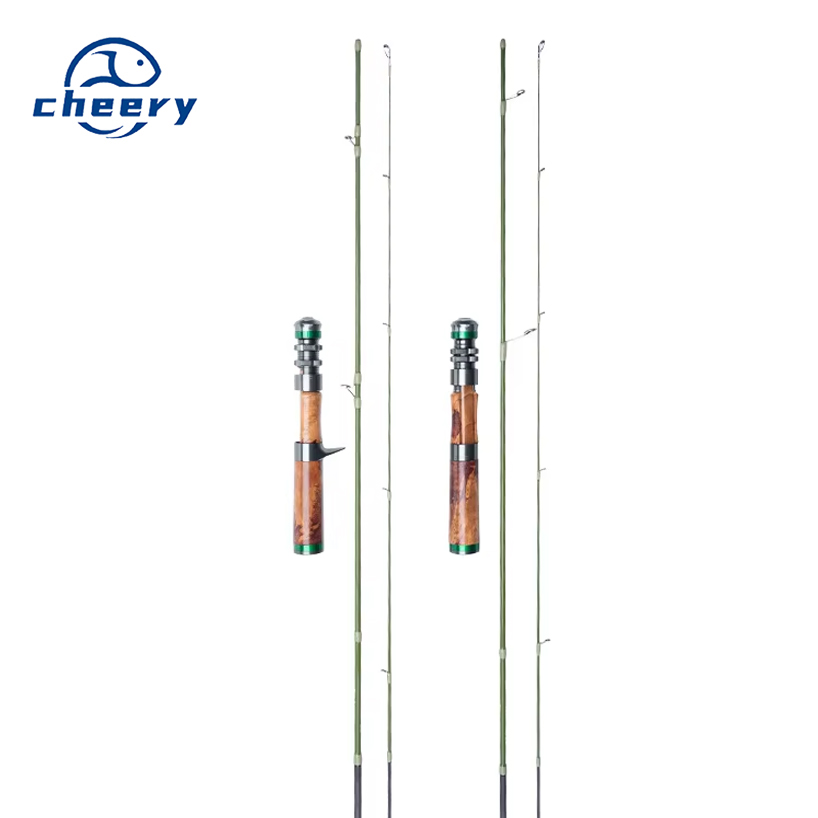 Natural Paulownia Wood Carbon Fishing Rod Set 3-Section Soft Tune with LS Guides 1.44m/1.65m Sizes Stream Use – Fishing Rod – view 1
