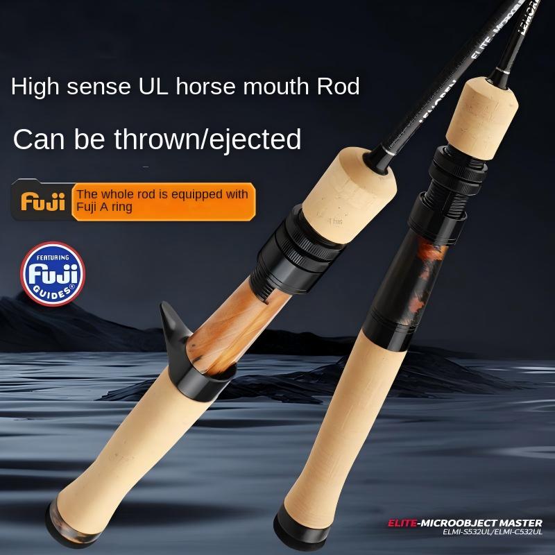CHEERY Elite Horse Mouth for Micro Rod Stream Ejection Fishing Rod with Fuji Ring Guides Carbon Cork Handle 1.6m Soft Tune – Fishing Rod – view 5