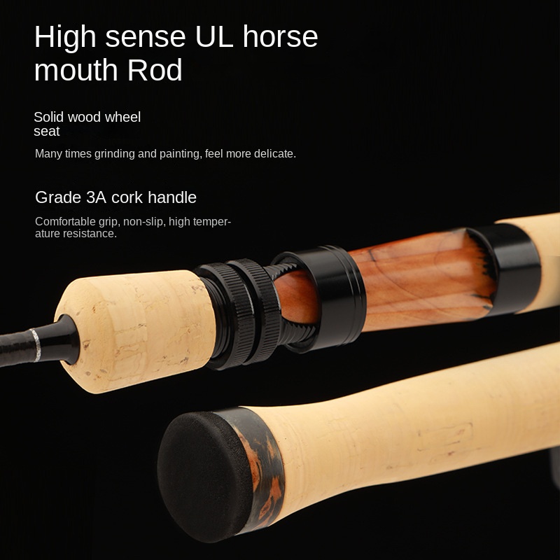 CHEERY Elite Horse Mouth for Micro Rod Stream Ejection Fishing Rod with Fuji Ring Guides Carbon Cork Handle 1.6m Soft Tune – Fishing Rod – view 2