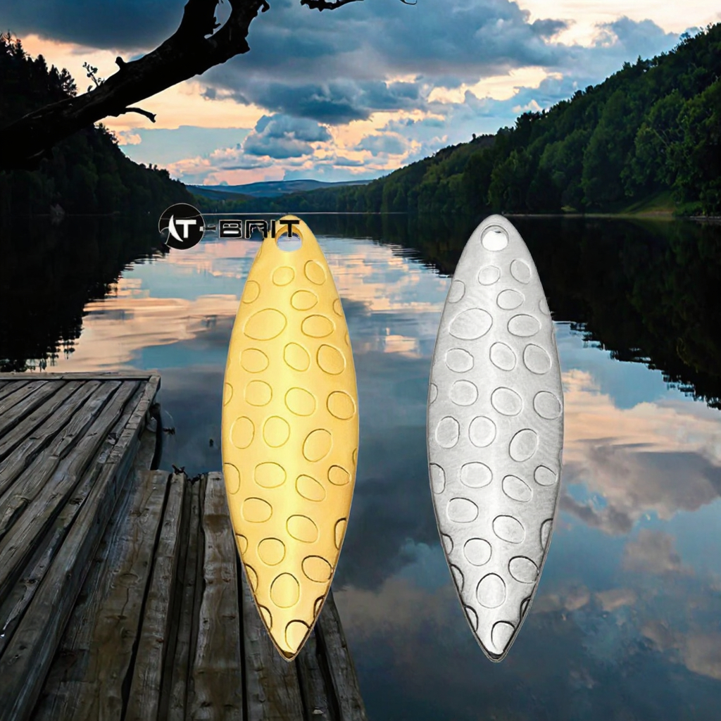 Fishing Lures DIY Metal Blades Gold and Silver Spinner Baits for Lure Making Ocean Boat Fishing Bass Trout Printed – Metal Lure – view 3