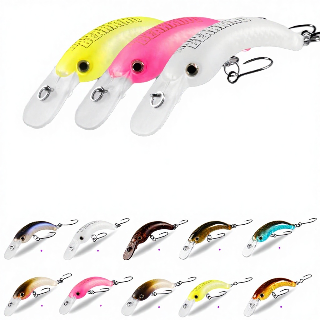 Wholesale MI007 6cm 9.8g Printed ABS & High Carbon Steel Artificial Hard Bait Minnow Lure for Bass Trout-Sea Fishing Lake Stream – Minnow – view 4