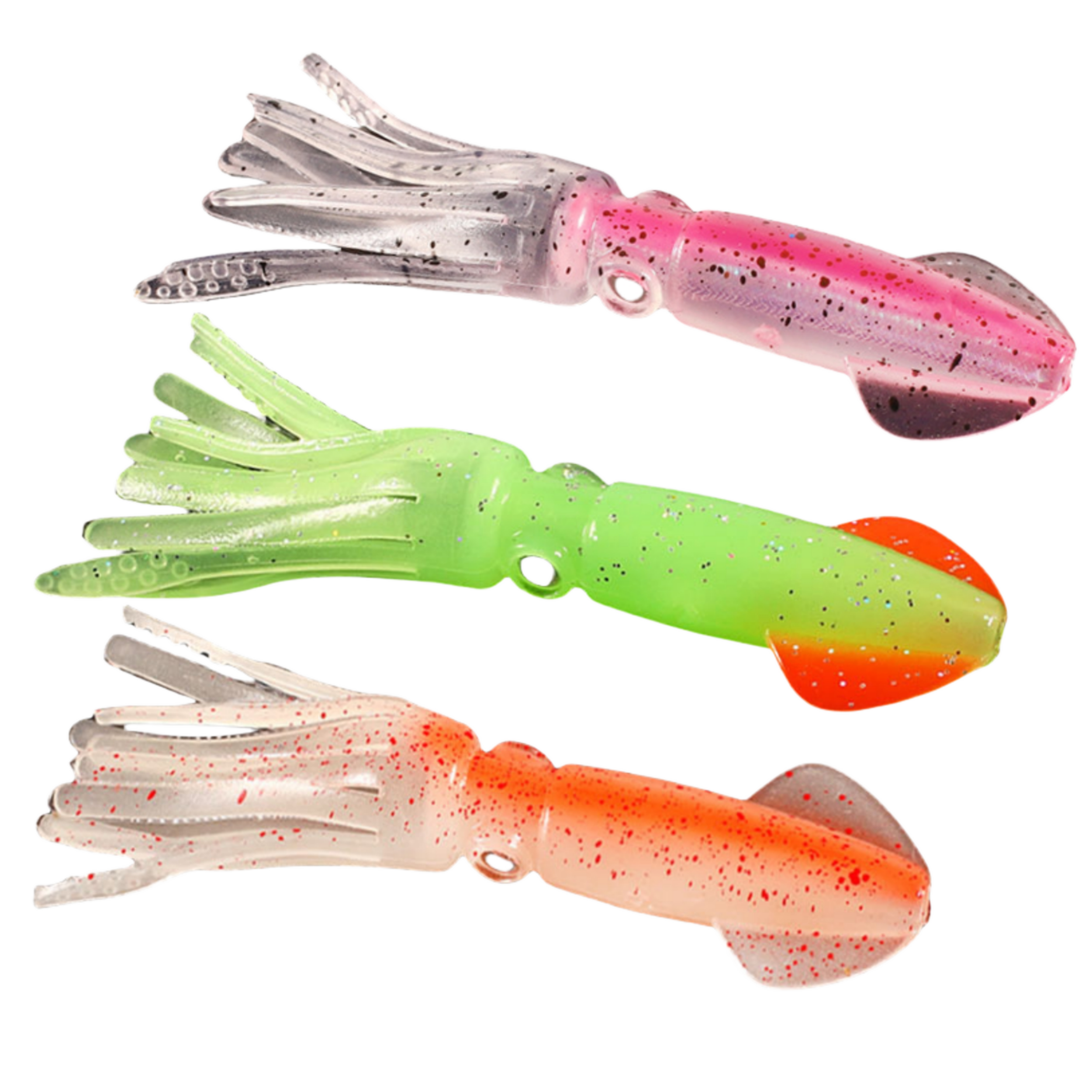 100mm 9g PVC Luminous Soft Topwater Squid Lures Mix Oiled Octopus Skirts Hollow Squid Jig Custom Fishing Bait – Octopus Skirt – view 1
