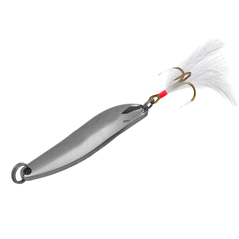 Wholesale for SP099 4.5cm 10g Metal Spinner Bait Spoon Fishing Lure with Red Heart Blade for Ocean Boat & Ice Fishing – Metal Lure – view 1