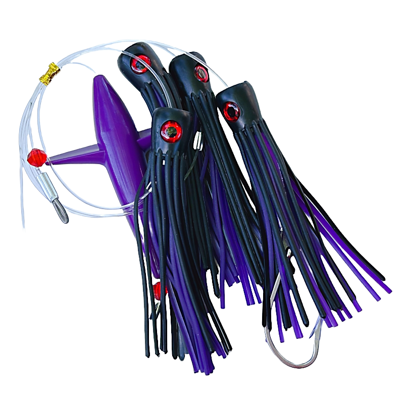 CHEERY Big Game Saltwater Fishing Trolling Topwater Bait Silicone 210g 155mm/6inch Rigged Set Mesh Bag Tuna Bird Marlin Mahi – Octopus Skirt – view 5